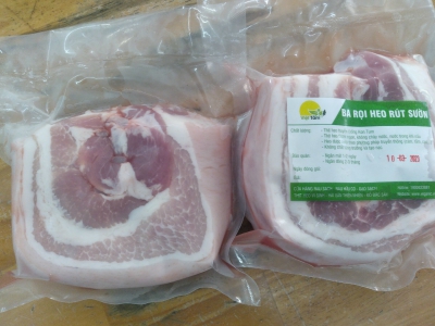Ba rọi heo rút sườn Kon Tum - túi 500gr